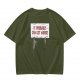 Olive t-shirt with cat holding 'It Probably Can Get Worse' sign