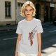 Oversized Olive T-Shirt With Mechanical Hand Holding Gun Graphic