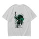 Olive Green T-Shirt With Legendary Hero Ink Splatter Art
