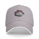 Black baseball cap with vintage pig pilot and aircraft graphic
