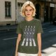 Olive T-Shirt With Skeletons Crossing Abbey Road Style Crosswalk Print