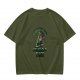 Olive t-shirt with 'Pray for the Great Old Dice' cosmic horror print