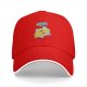 Black baseball cap with cheese and mice graphic print