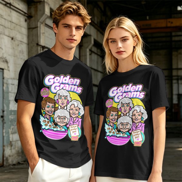 Golden Grams Themed Graphic T-Shirt Featuring The Golden Girls