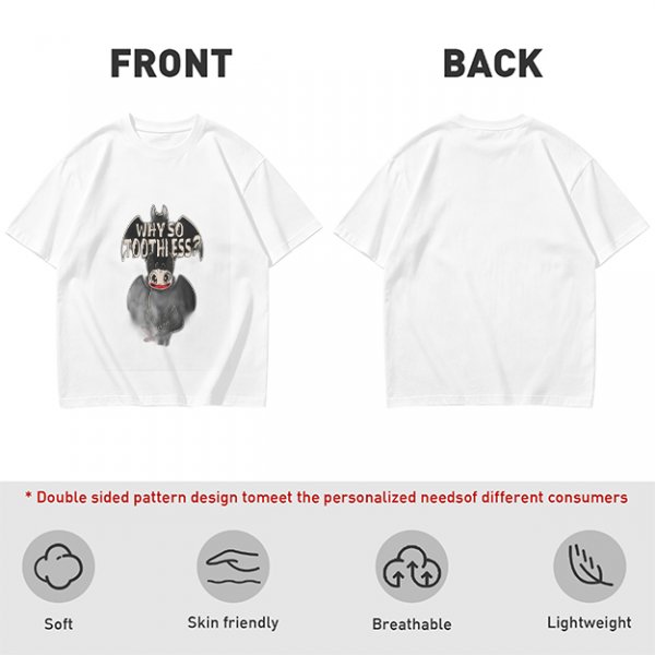 Olive T-Shirt With Why So Toothless? Batman Dragon Print