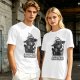 Olive T-Shirt with Black Cat Wizard 'Master of the Dork Arts' Print