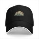 Black Baseball Cap With Hiding Turtle Graphic Design
