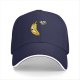 Black baseball cap with sad banana graphic reading I'm not peeling well