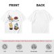 Olive T-shirt with cute cat sushi illustrations