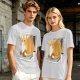 Olive T-Shirt with a Sleeping Cat on a Laptop Print