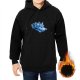 Black Hoodie With Blue Alien Cruiser Graphic Print