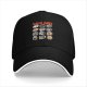 Black baseball cap with sushi cats graphic print