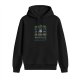 Black Hoodie With Totoro Themed Festive Knit Style Print