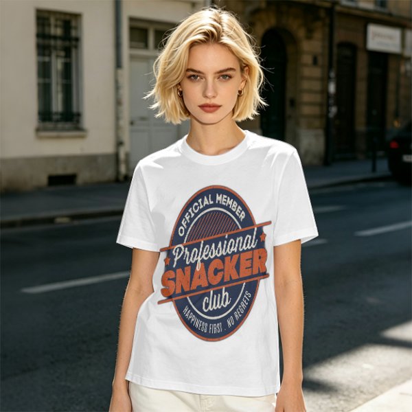Olive T-Shirt with Professional Snacker Club Official Member Print