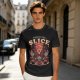 Olive Graphic T-Shirt Praise The Slice Pizza Demon Ritual Design