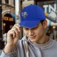 Black baseball cap with coffee types graphic print