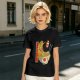 Olive T-Shirt With Ramen Bowl Graphic and Vertical Text Print