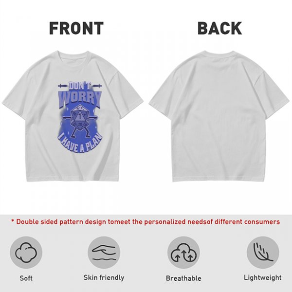 Don't Worry I Have A Plan D20 Dice Graphic T-Shirt