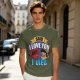 Olive t-shirt with Pinocchio 'Said I Love You But I Lied' print