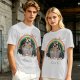 Trash Can Not Trash Raccoon Rainbow Graphic T-Shirt