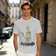 Olive Skeleton Holding Coffee Mug In Water Graphic T-Shirt