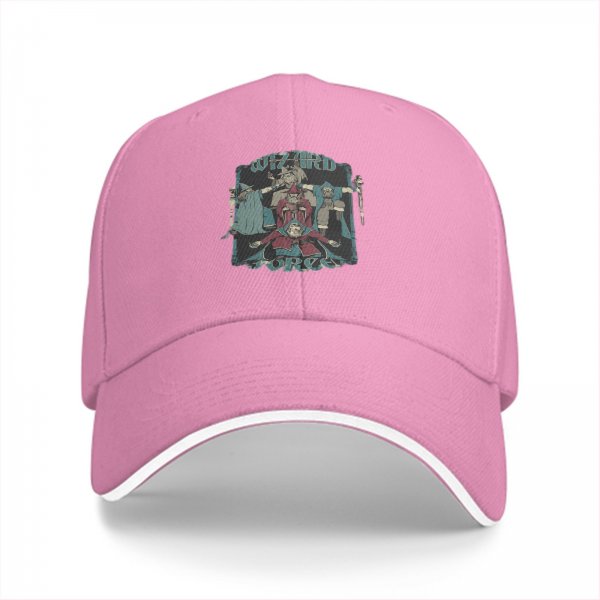 Black Baseball Cap With Wizard Force Fantasy Graphic Print