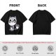 Olive T-Shirt with Cute Raccoon Holding Coffee Mug Print