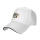 Black baseball cap with yin yang cat graphic design