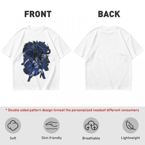 Olive T-Shirt with Skeletor Dark Fantasy Graphic Print