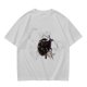 Olive green graphic t-shirt with dark fantasy creature print