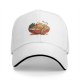 Black Baseball Cap With Cute Ramen Bowl Graphic Design