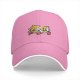 Black baseball cap with retro taco and beer cartoon graphic
