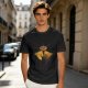 Olive Green T-Shirt With Sun And Dark Figure Graphic Print