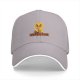 Black Baseball Cap With Cute Duck Holding Coffee Quackfeine Print