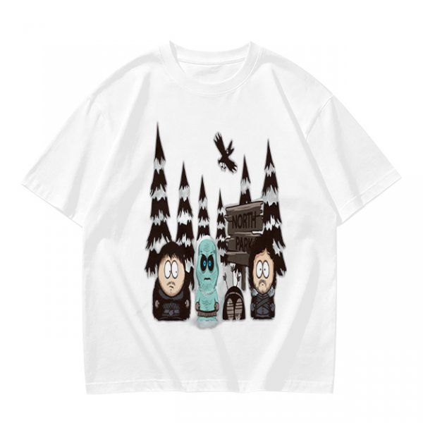 South Park Style North Park Winter Forest Graphic T-Shirt