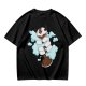Olive Green T-Shirt With Sleeping Sky Bison On Clouds Print