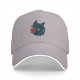 Black baseball cap with cute dragon reading a book graphic