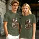 Olive T-Shirt With Grim Reaper Coffee Enjoy Your Monday Print