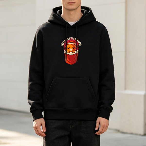 Sorry I Don't Do Mornings Cat Hoodie With Sleepy Kitten Art