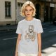 Olive Green T-Shirt With Cat In Robot Helmet Graphic Print