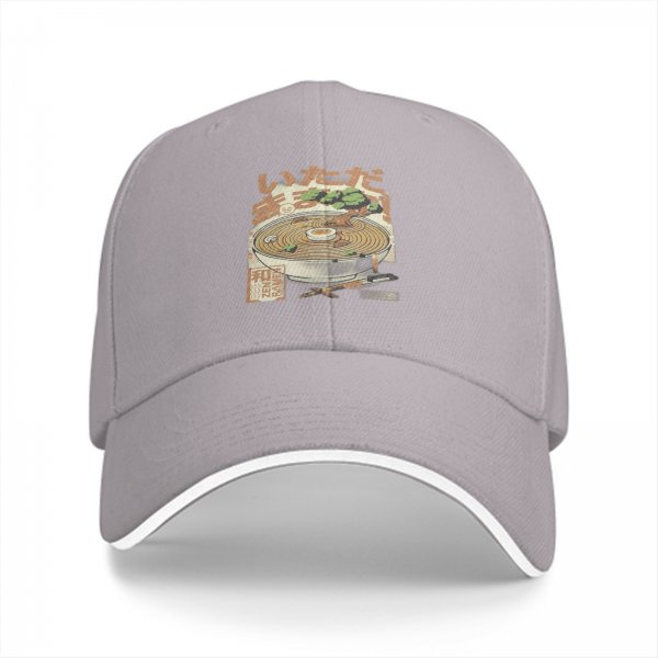 Black Baseball Cap With Japanese Ramen Bonsai Art Print