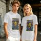 Olive T-Shirt With Skeletor The Power Of Christmas Graphic Print