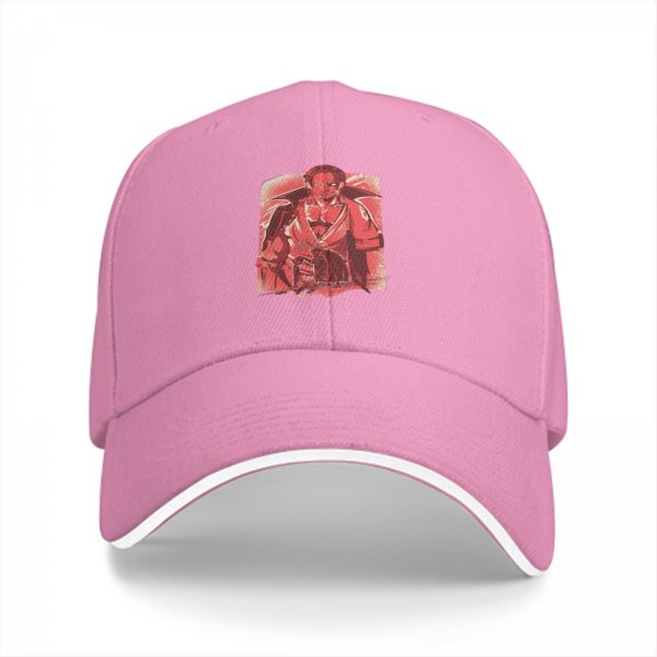 Black Baseball Cap With Red Vintage Warrior Graphic Print