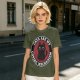 Olive t-shirt with 'Cats Are My Coping Mechanism' and black cat graphic