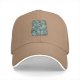 Black Baseball Cap With Blue Whimsical Character Print