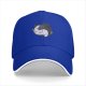 Black Baseball Cap With Sleeping Cat Graphic Print
