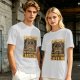 Olive Graphic T-Shirt With 'Caution May Bite Before Caffeine' Angry Cat Print