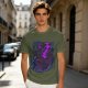 Olive Green T-Shirt With Neon Purple Avatar The Last Airbender Art Print