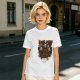 Black Coffee Skull Ghosts Graphic Olive Green T-Shirt