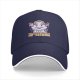 Black baseball cap with funny cloud rainbow storm graphic